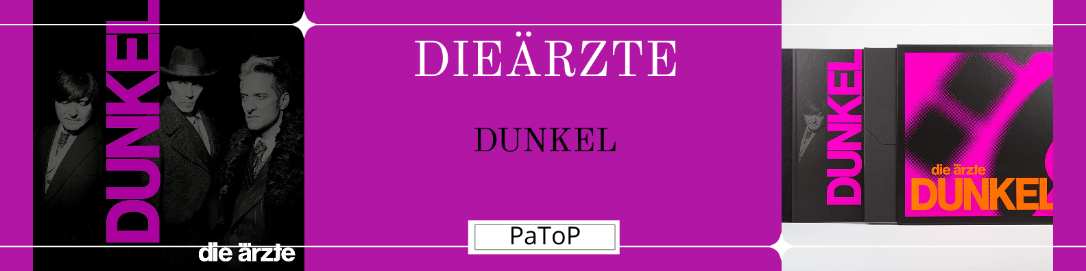 Die Ärzte – Dunkel - 2 x Vinyl, LP, Album, Purple Translucent Box-Set Alle Medien, Limited Edition