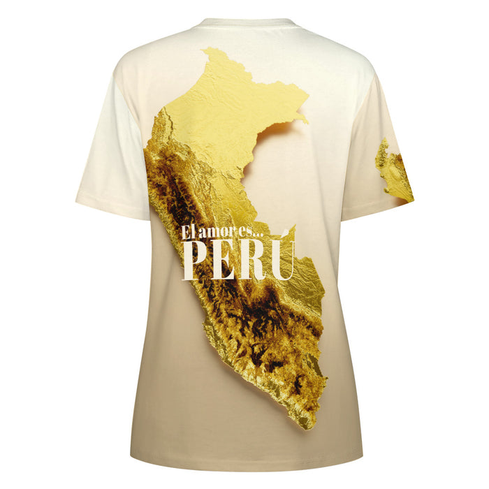 Women's 100% Cotton T-Shirt - Peru Gold