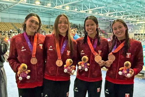 Peruanische Medaillengewinnerinnen bei den Südamerikaspielen Santa Fe 2026 – Bildquelle: Agencia Andina / Difusión