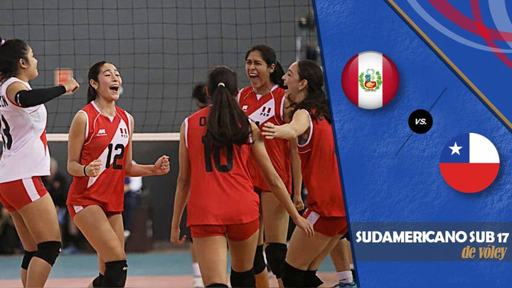 Peruanische Volleyballspielerinnen bei einem Länderspiel