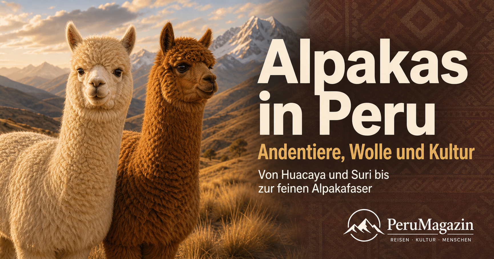 Alpakas in Peru Andentiere, Wolle und Kultur