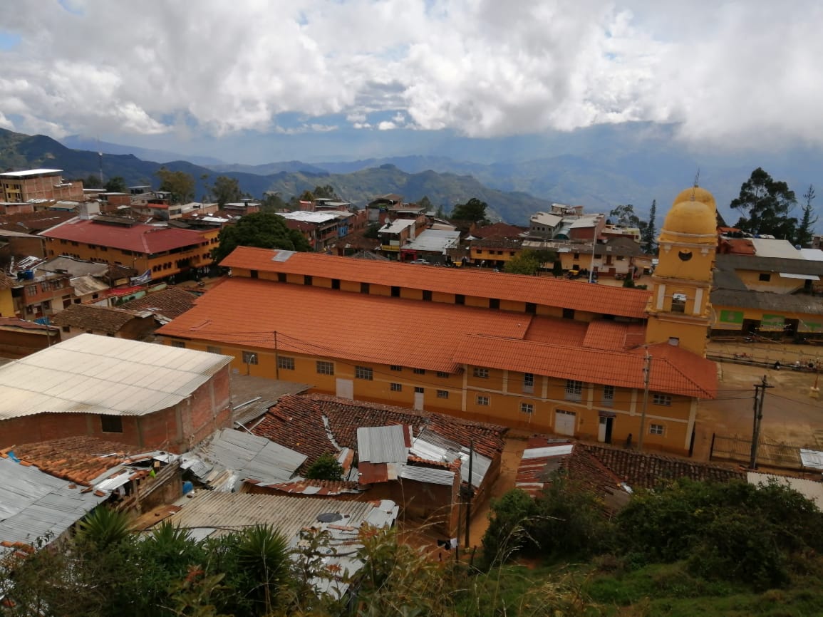 Santuario del Señor Cautivo de Ayabaca in der Region Piura, historische Aufnahme der Wallfahrtskirche