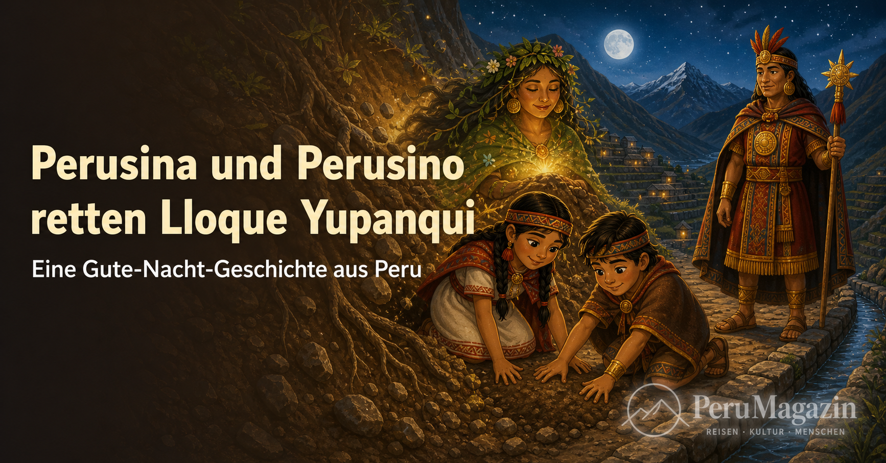 Perusina und Perusino retten Lloque Yupanqui