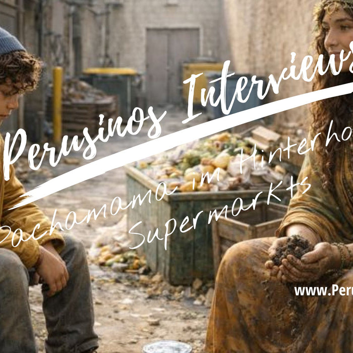 Pachamama im Hinterhof des Supermarkts