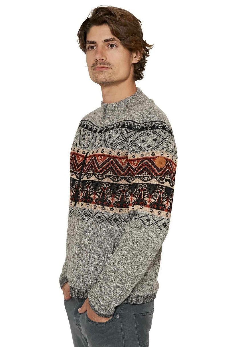 Apu Kuntur - Alpaka Strickjacke FIESTA – Herren-Jacke aus 100% Baby Alpaka