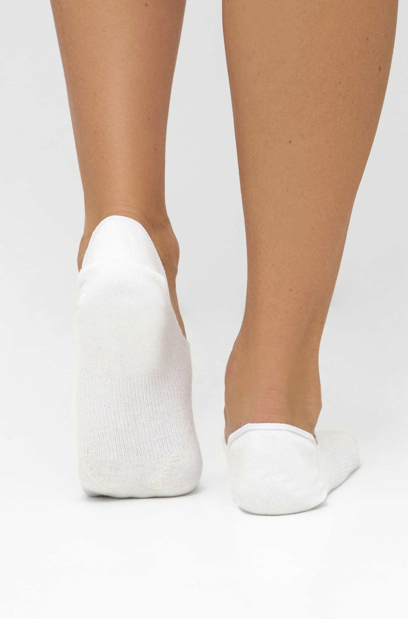 Apu Kuntur Slipper-Socken aus Baby-Alpaka und Pima-Baumwolle – weiße Socken