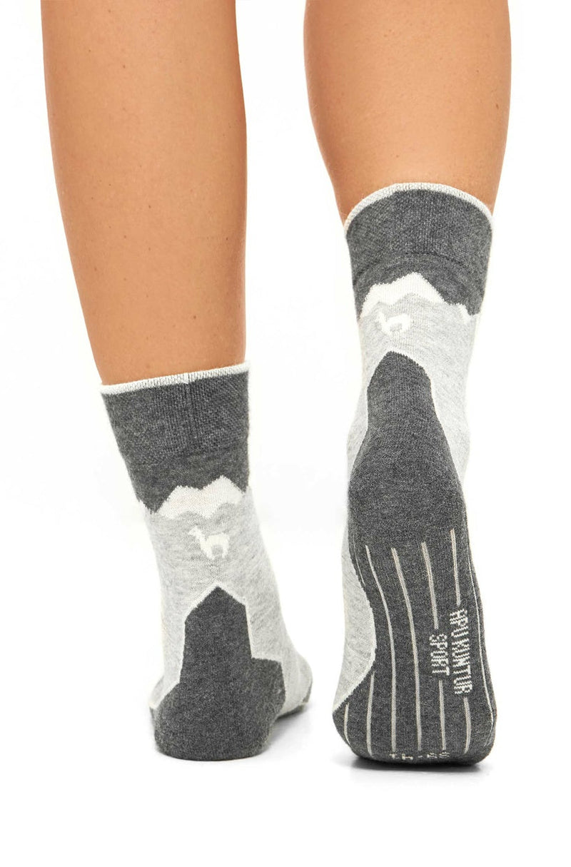 Premium Wandersocken aus Baby-Alpaka und Pima-Baumwolle – Seitenansicht