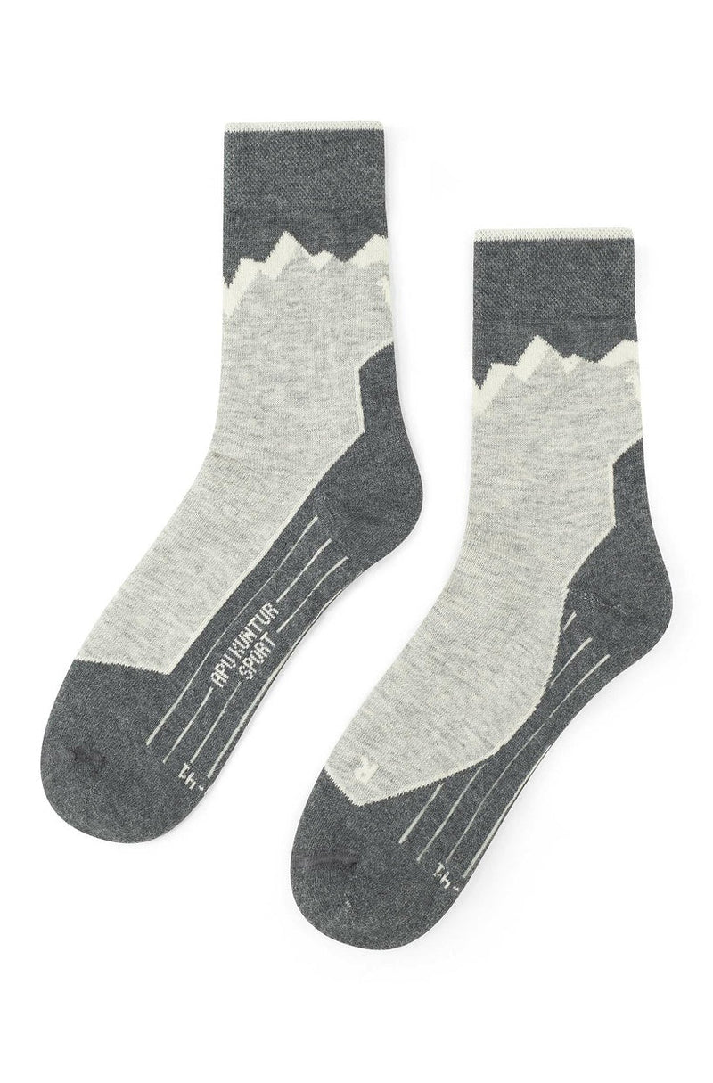 Apu Kuntur Premium Wandersocken – Detailansicht des Materials