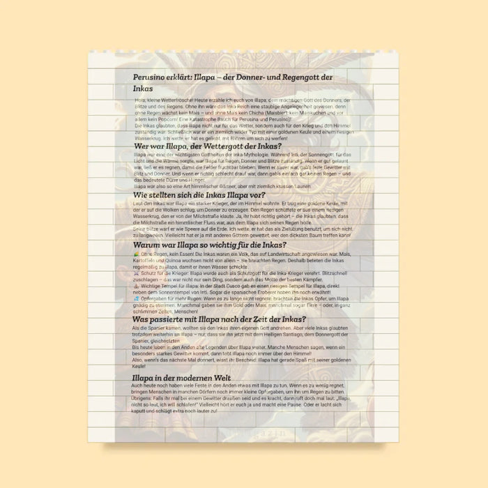 Illapa – El poderoso dios inca como elemento constructivo singular