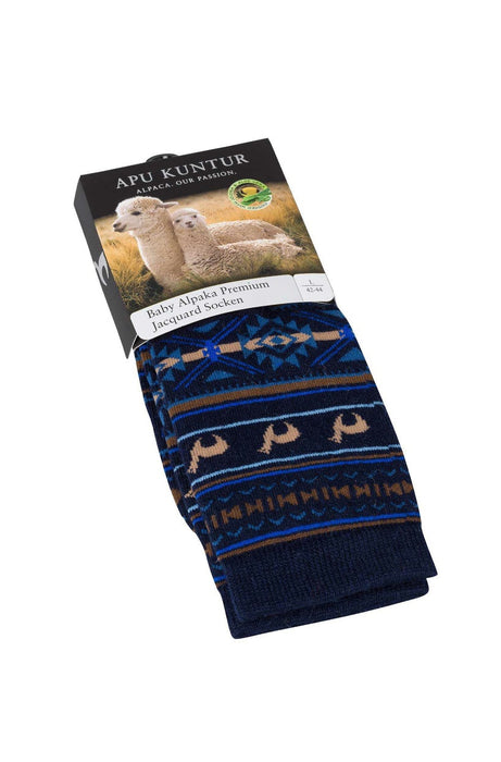 Apu Kuntur - Alpaka Jacquard Socken - Alpaka-Mix - PeruMagazin