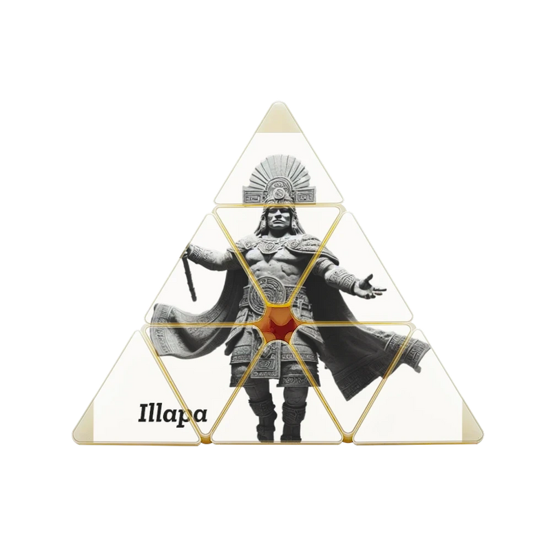 Einzigartiger individuell gestalteter dreieckiger Pyramiden-Magikwürfel