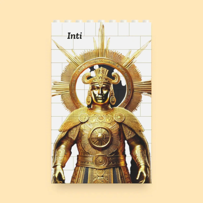 Inti-Puzzle aus Bausteinen – Sonnengott der Inka als Denkspiel
