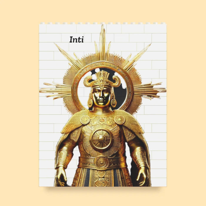Inti-Puzzle aus Bausteinen – Sonnengott der Inka als Denkspiel