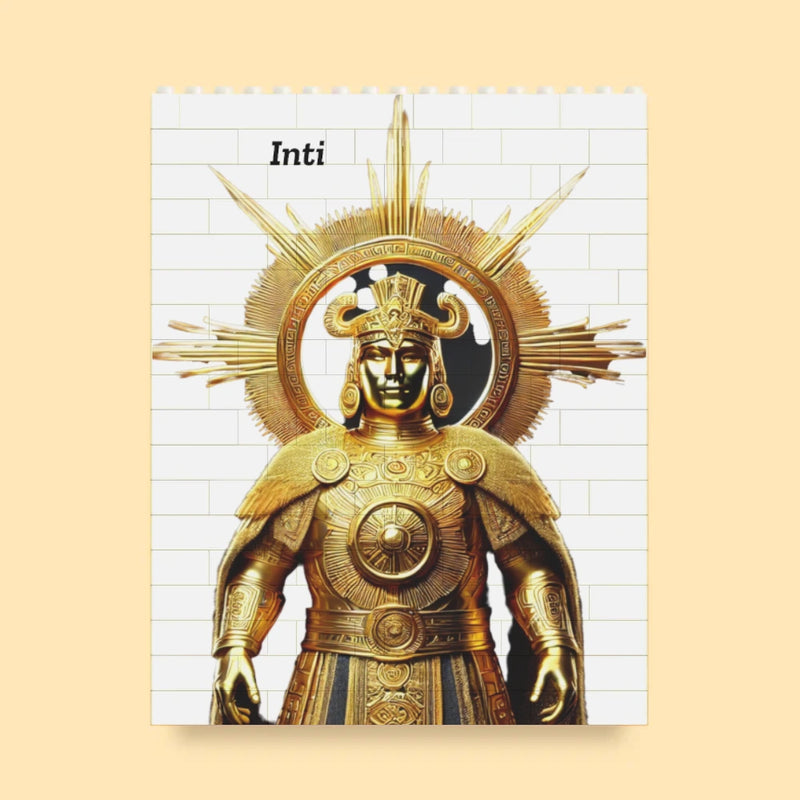 Inti-Puzzle aus Bausteinen – Sonnengott der Inka als Denkspiel