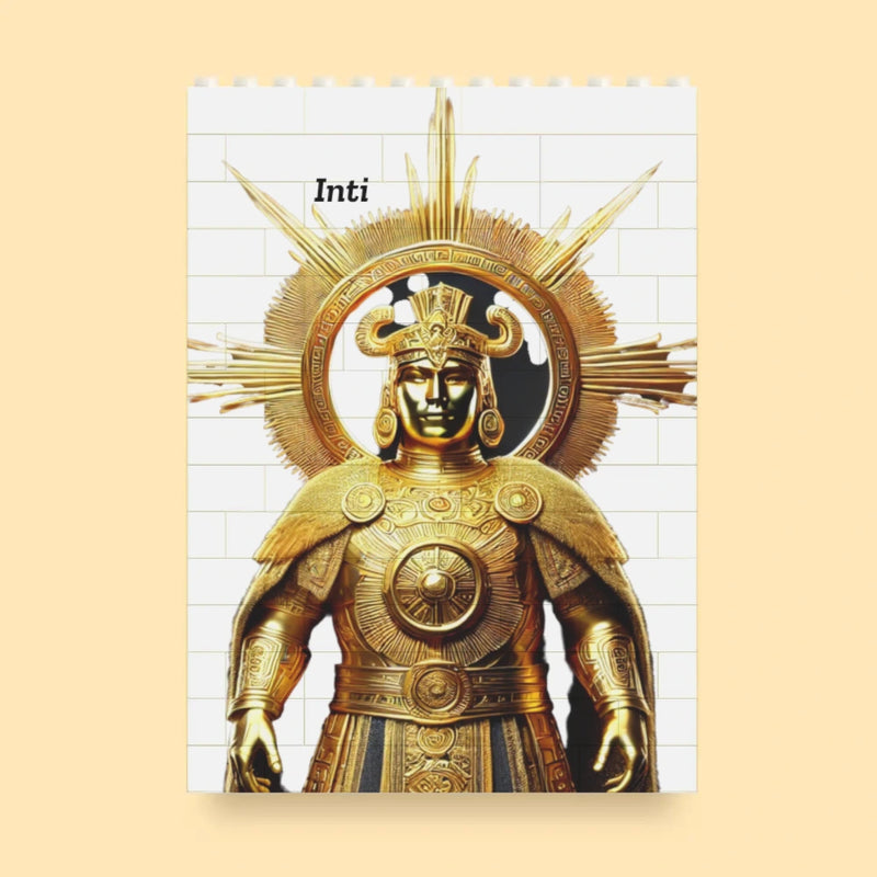 Inti-Puzzle aus Bausteinen – Sonnengott der Inka als Denkspiel