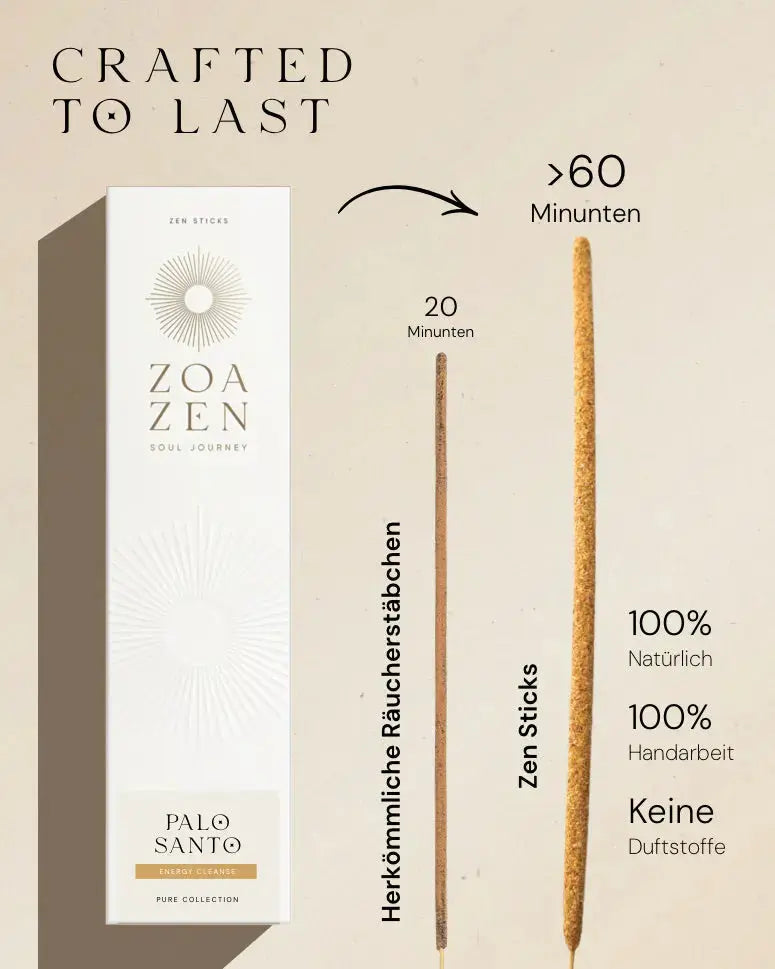 ZoaZen Palo Santo Zen Sticks – handgerollte Räucherstäbchen, Produktansicht 7