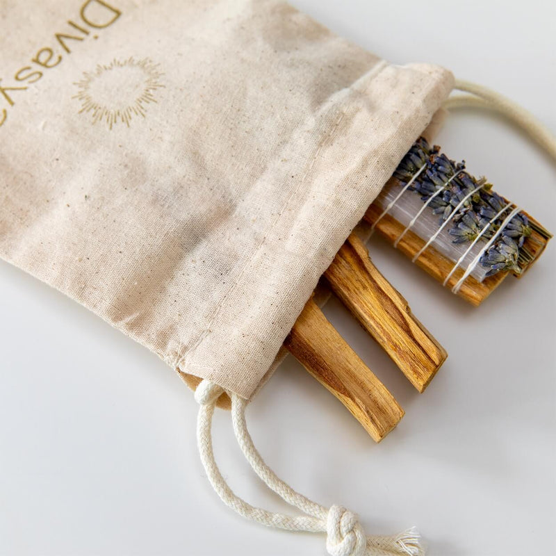 Divasya-Yoga Palo Santo Räucherset – Produktaufnahme 12 von 12, Varianten mit oder ohne Keramik-Räucherschale