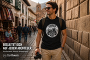 PeruMagazin – T-Shirt Cusco Visited (Schwarz, Weiß, Grün) - PeruMagazin