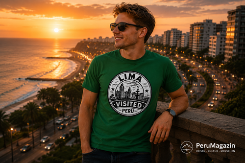 PeruMagazin – T-Shirt Lima Visited (Schwarz, Weiß, Grün)