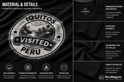 PeruMagazin – T-Shirt Iquitos Visited (Schwarz, Weiß, Grün) - PeruMagazin
