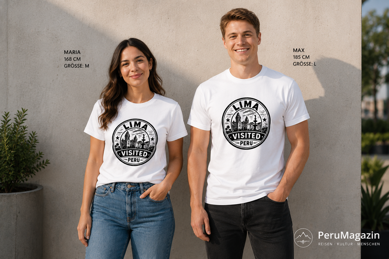 PeruMagazin – T-Shirt Lima Visited (Schwarz, Weiß, Grün) - PeruMagazin