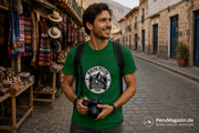 PeruMagazin – T-Shirt Machu Picchu Visited (Schwarz, Weiß, Grün) - PeruMagazin