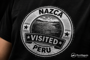 PeruMagazin – T-Shirt Nazca Visited (Schwarz, Weiß, Grün) - PeruMagazin