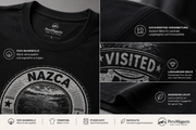 PeruMagazin – T-Shirt Nazca Visited (Schwarz, Weiß, Grün) - PeruMagazin