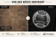 PeruMagazin – T-Shirt Nazca Visited (Schwarz, Weiß, Grün) - PeruMagazin