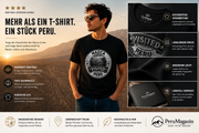 PeruMagazin – T-Shirt Nazca Visited (Schwarz, Weiß, Grün) - PeruMagazin