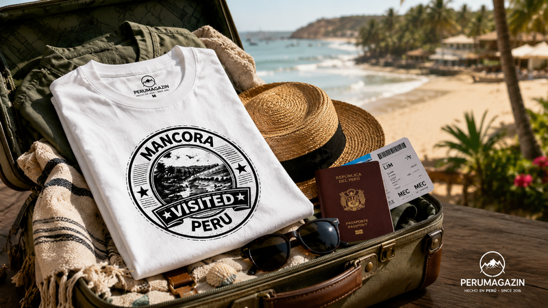 Visited Máncora T-Shirt als Abschlussmotiv mit Nordperu-Reisebezug