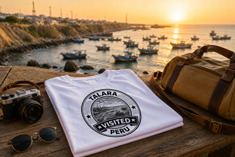 Visited Talara T-Shirt als Reise- und Abschlussmotiv mit Nordperu-Bezug