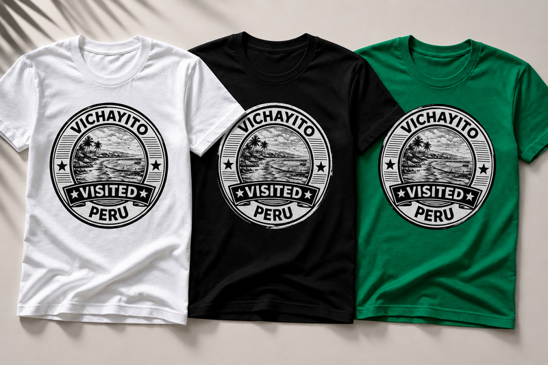 Visited Vichayito T-Shirt in einer entspannten Szene an der Pazifikküste