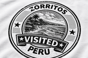 Visited Zorritos T-Shirt Motiv als Nahaufnahme auf Baumwollstoff