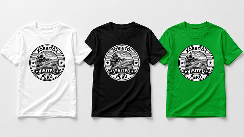 Visited Zorritos T-Shirt in einer entspannten Küstenszene