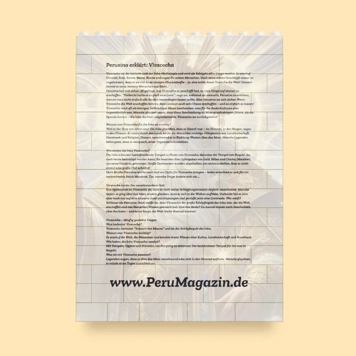 Viracocha &amp; die Welt der Inka als kreatives DIY-Bausteinprojekt - PeruMagazin