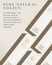ZoaZen White Sage Zen Sticks – Produktaufnahme 5 der handgerollten Räucherstäbchen