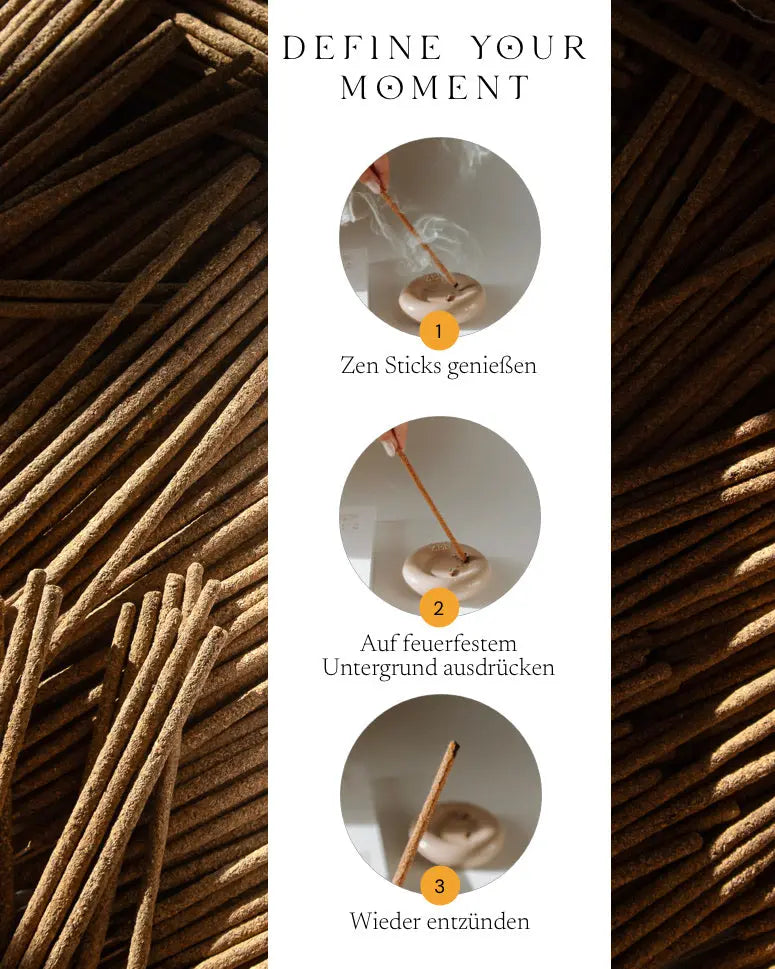 ZoaZen White Sage Zen Sticks – Produktaufnahme 6 der handgerollten Räucherstäbchen