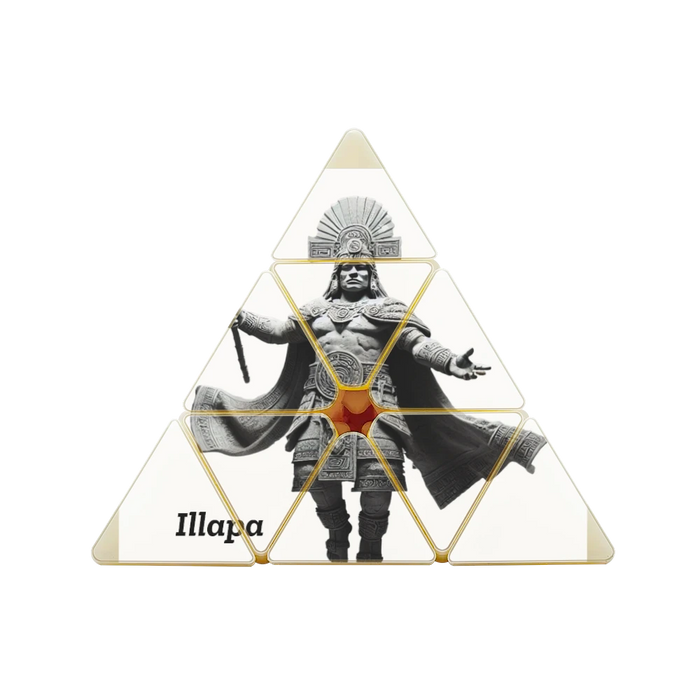 Einzigartiger individuell gestalteter dreieckiger Pyramiden-Magikwürfel