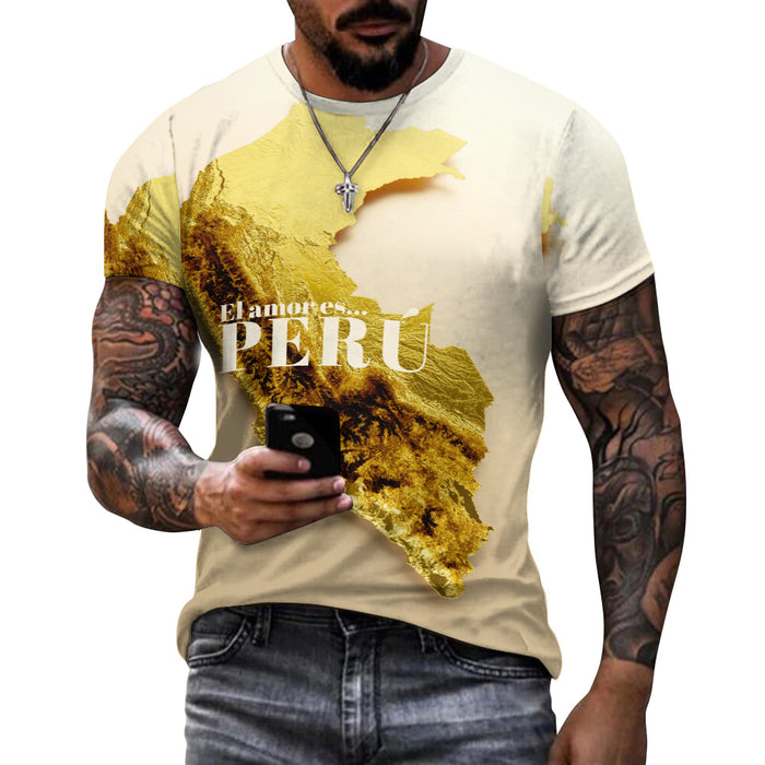 Peru Gold - Men's cotton t-shirt