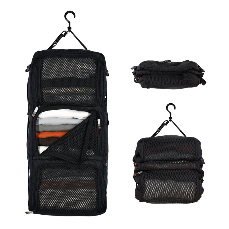 TRAVEL DUDE Hanging Cube – hängender Packorganizer, Schwarz, Produktansicht 1 von 8