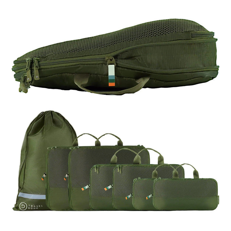 TRAVEL DUDE Kompressions-Packwürfel, 7-teiliges Reiseorganizer-Set – Produktbild 17