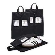 TRAVEL DUDE Schuhbeutel-Set – zwei Schuhtaschen aus recyceltem PET, Farbe Schwarz, Produktansicht 1 von 8