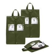 TRAVEL DUDE Schuhbeutel-Set – zwei Schuhtaschen aus recyceltem PET, Farbe Waldgrün, Produktansicht 1 von 8