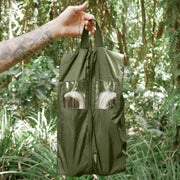 TRAVEL DUDE Schuhbeutel-Set – zwei Schuhtaschen aus recyceltem PET, Farbe Waldgrün, Produktansicht 8 von 8