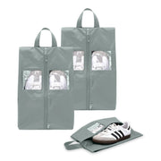 TRAVEL DUDE Schuhbeutel-Set – zwei Schuhtaschen aus recyceltem PET, Farbe Stahlblau, Produktansicht 1 von 8
