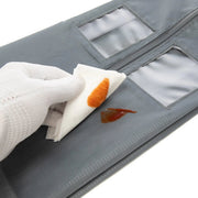 TRAVEL DUDE Schuhbeutel-Set – zwei Schuhtaschen aus recyceltem PET, Farbe Stahlblau, Produktansicht 7 von 8