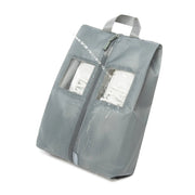 TRAVEL DUDE Schuhbeutel-Set – zwei Schuhtaschen aus recyceltem PET, Farbe Stahlblau, Produktansicht 3 von 8