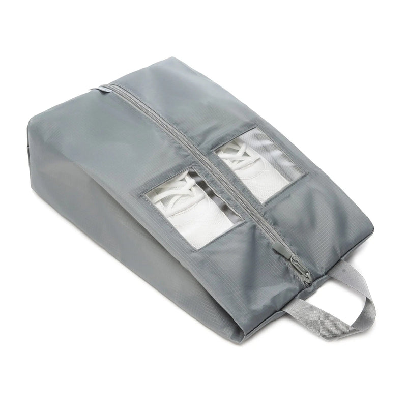 TRAVEL DUDE Schuhbeutel-Set – zwei Schuhtaschen aus recyceltem PET, Farbe Stahlblau, Produktansicht 6 von 8