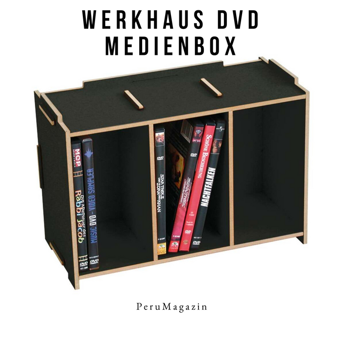 Media box DVD for stackable DVD shelves - Werkhaus